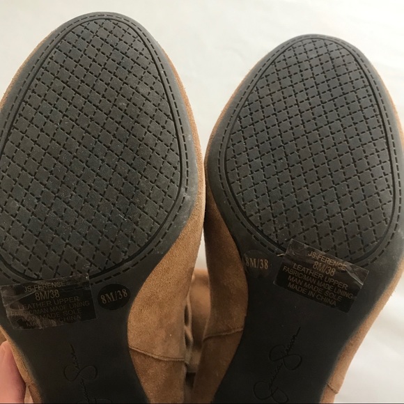 Jessica Simpson OTK Camel Boots - Size 8